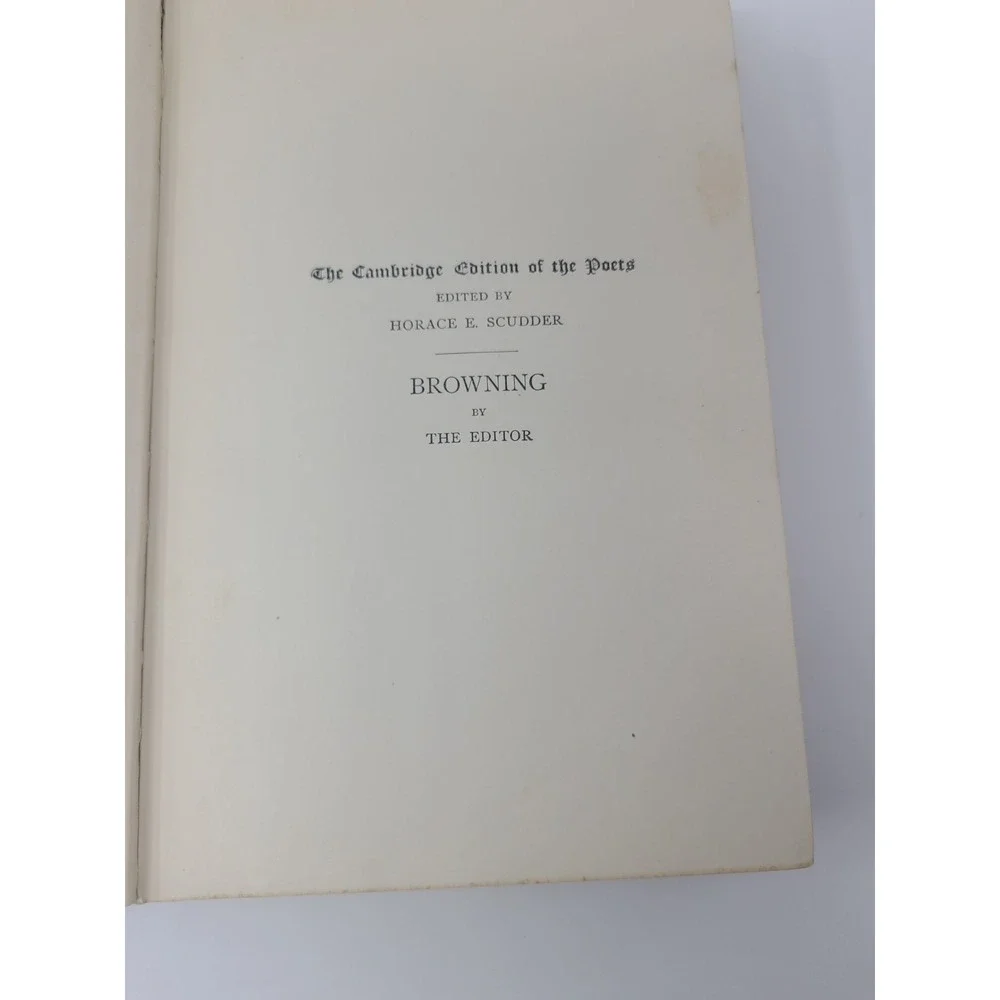 1895 - Browning's Complete Poetical Works - Cambridge Edition - Robert Browning